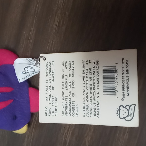 Weebeanies Honolulu Fish Keychain 1997 Princess Soft Toys NWT - Picture 3 of 5
